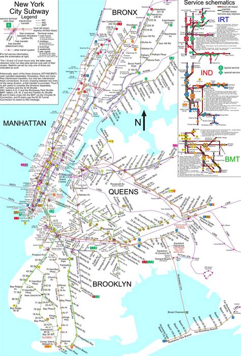 New York City Subway Map - A Map of the Subway in New York