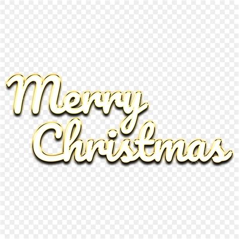 Merry Christmas Text White Transparent Merry Christmas Text Effect