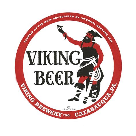 Vintage Viking Beer Viking Brewerycatasauqua Pa Painting By Selina