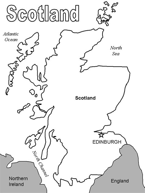 Scotland Outline - Coloring Home