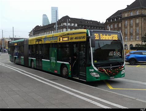 BVB Mercedes Citaro Nt 7040 BS 99340 Vor Dem Badischen Bahnhof In