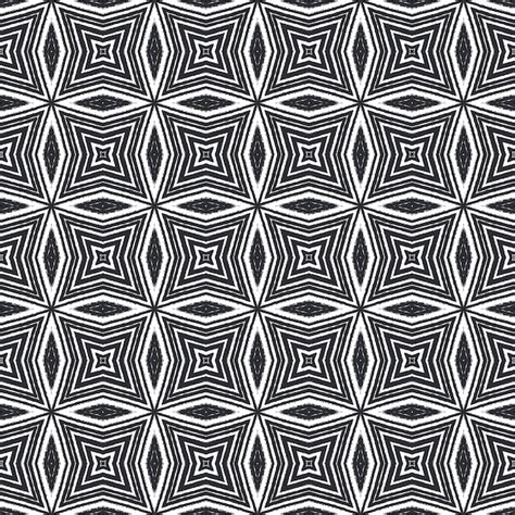 Premium Photo Mosaic Seamless Pattern Black Symmetrical