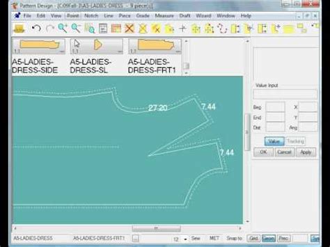 Gerber Technology AccuMark V8 3 1 Live Measurement Demo YouTube