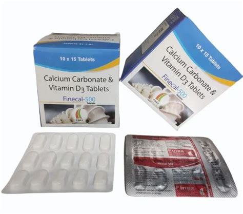 mg calcium carbonate vitamin  tablet packaging type box  rs