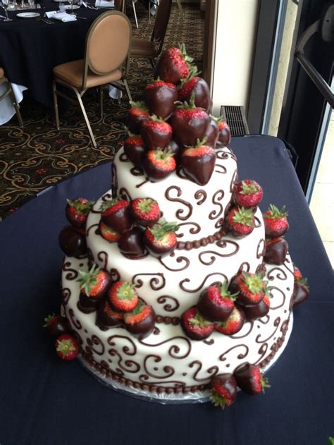 Chocolate Dipped Strawberry Wedding Cake Made By Lindsey Cooke Of 5280