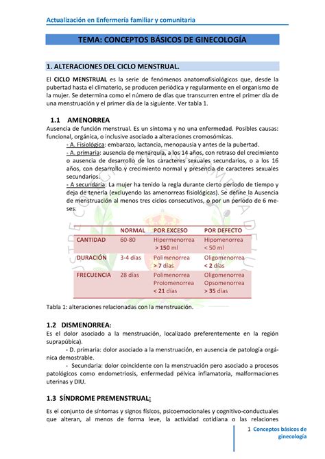 Conceptos Basicos De Ginecologia 1 Conceptos Bsicos De TEMA