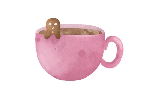 Pink Christmas Hot Cocoa Watercolor SVG Cut File By Creative Fabrica Crafts Creative Fabrica