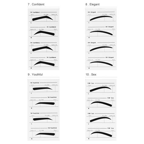 Eyebrow Templates Frcolor 10PCS Eyebrow Stencils Adhesive Eye Brow