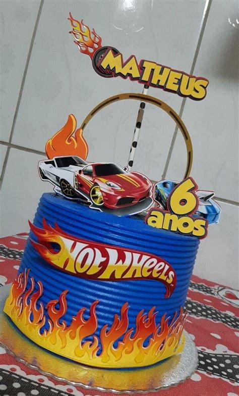 Arquivo De Corte Topo De Bolo Hot Wheels Studio Elo