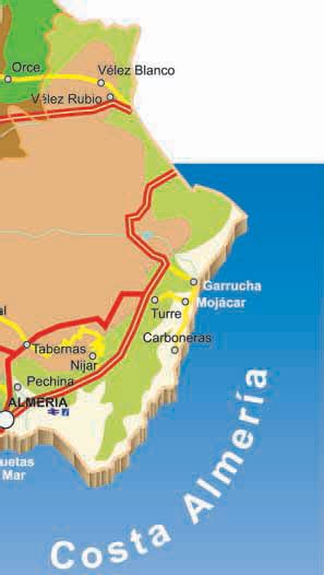 Almeria province complete map in Spain