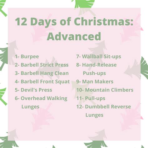 12 Days Of Christmas Workout Red Leaf Nutrition