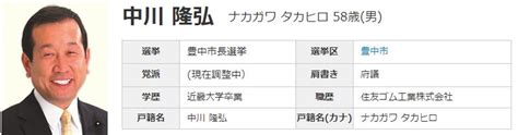 【豊中市長選】あす投開票。松岡信道氏 Vs 長内繁樹氏 Vs 中川隆弘氏 ｜ 日本最大の選挙・政治情報サイトの選挙ドットコム