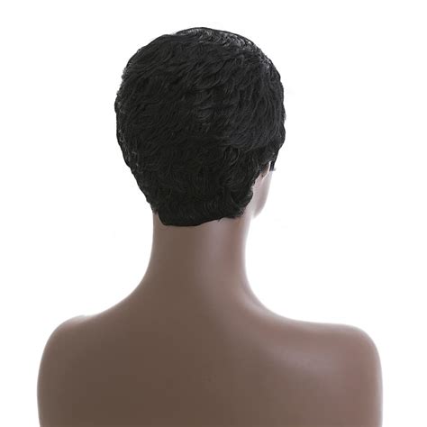 Pelucas Cortas De Corte Pixie Para Mujeres Negras Peluca Corta Rizada