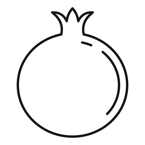 Fresh Pomegranate Icon Outline Style 14520557 Vector Art At Vecteezy