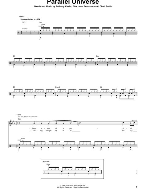 Red Hot Chili Peppers Parallel Universe Guitar Tab At Raymond Eudy Blog