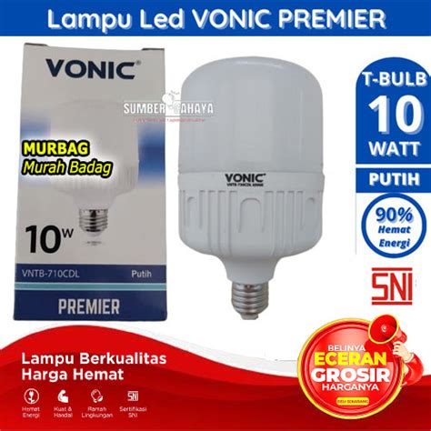 Jual Lampu Led Vonic Premier 10 Watt Cahaya Putih Terang SNI Not Vonic