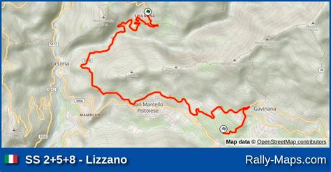 Ss Lizzano Stage Map Rally Degli Abeti E Dell Abetone