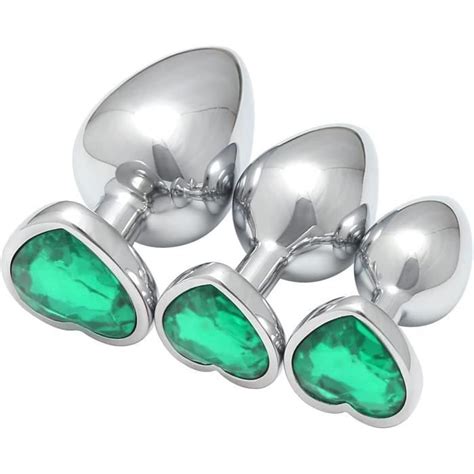 Vert Plug anal en métal pour adultes design de bijoux de luxe fétiche