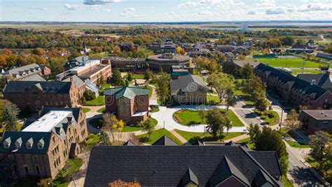 Mount Allison University Campus Drone Aerial Photo - Fall Semester 2022 Editorial Stock Image ...