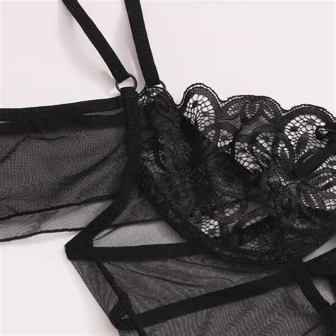 Intimates Sleepwear Criss Cross Sheer Mesh Underwire Lingerie Set Poshmark