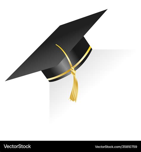 Graduation cap element for degree ceremony Vector Image