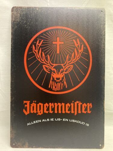 Jagermeister Vintage Style Metal Sign Replica Bar Man Cave Garage Dorm