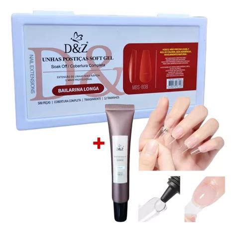 Kit Postiça Bailarina Longa Soft Gel D z Original Cola Gel