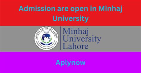 Minhaj University Lahore Admissions Spring 2024