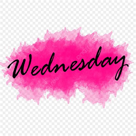 Wednesday With Pink Background, Wednesday, Day, Pink PNG Transparent ...