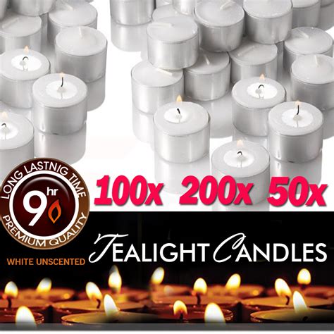 Tea Light Candles Bulk 9 Hour Tea Lights Tealight Tealights Unscented Candle | eBay