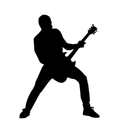 Electric Guitar Player Silhouette