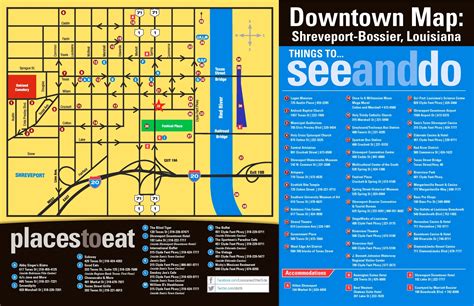 Shreveport downtown map - Ontheworldmap.com