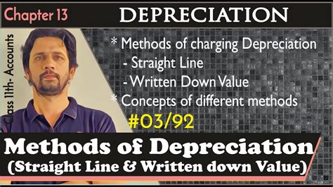 Depreciation 3 Methods Of Depreciation Straight Line Method And Written Down Value Method