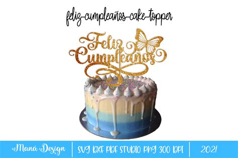 Feliz Cumplea Os Mariposa Cake Topper Gr Fico Por Man Design