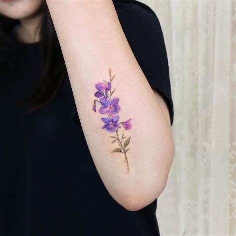 February Birth Flower Tattoos Meaning And Ideas Violet Tattoo Birth