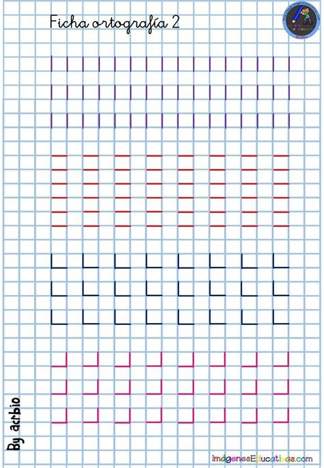 CUADERNO DE CALIGRAFÍA EN CUADRICULA PARA APRESTO Y PREESCRITURA