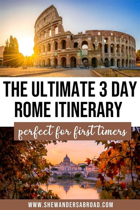 The Perfect 3 Day Rome Itinerary For First Timers She Wanders Abroad