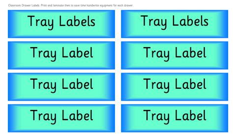 Tray Labels - Page 1 - Free Teaching Resources - Print Play Learn