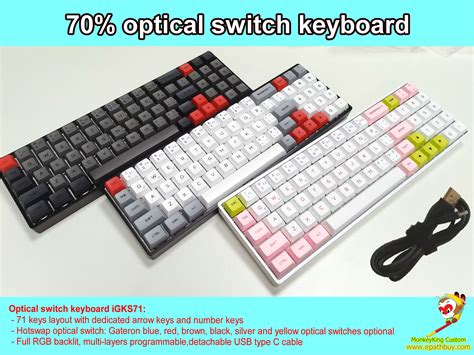 Optical Switch Mechanical Keyboard Custom Hot Swap Gateron Optical Keyboard