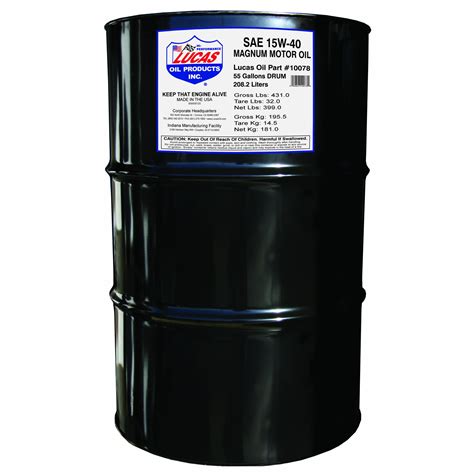 Lu10078 Lucas Sae 15w 40 Magnum Ci 4 Motor Oil 55 Gal Drum Motor Oils