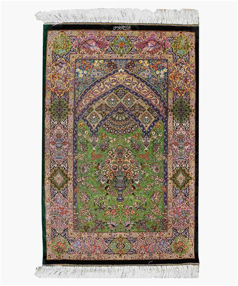 Qum Persian Silk Rug Percarin