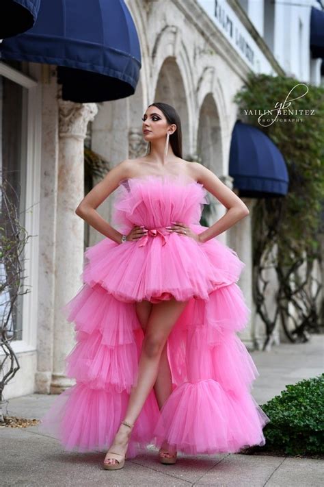 Hot Pink Tulle Dress High Fashion Photography Pink Tulle Dress