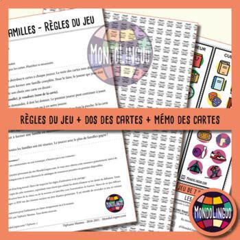 Card Game To Teach French Ffl Fsl Familles Sur Les Loisirs Hobbies