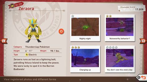 Zeraora Photodex New Pok Mon Snap Wiki Grindosaur