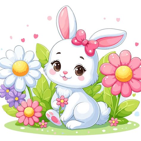 Premium Vector Cute Rabbit Vector Cartoon Illustration