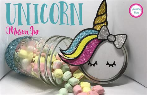 Unicorn Party Favor Printable Unicorn Mason Jar Growing Play