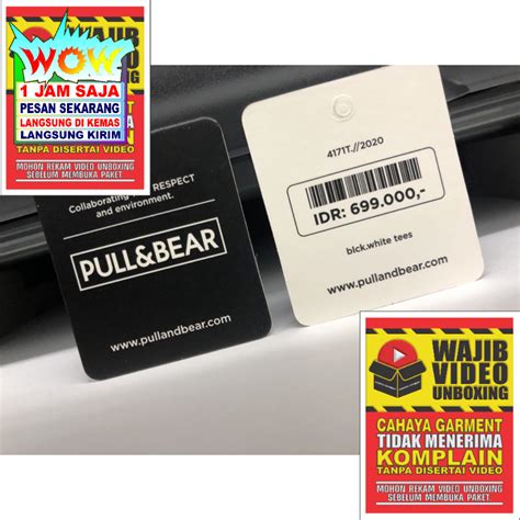 Jual Pull And Bear Label Tag Hangtag Super Premium Co 1x Di Kirim 600pcs