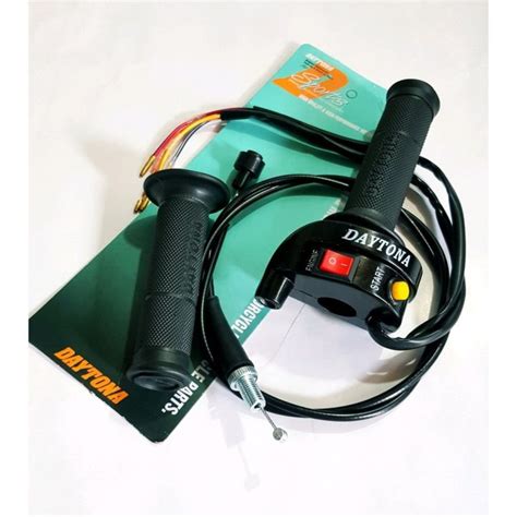 Gas Spontan Daytona 2 Tombol PLUS Kabel Gas Hitam Lazada Indonesia