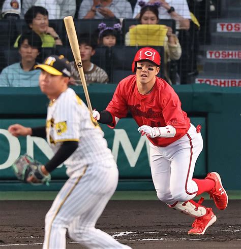 【広島】小園海斗、プロ初4番初打席で先制犠飛「最低限」通算410試合目で全打順先発出場経験 プロ野球写真ニュース 日刊スポーツ