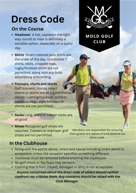 Dress Code - Mold Golf Club